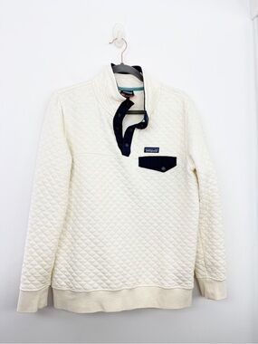 Patagonia Women’s Organic Cotton Quilt Snap T Pullover Toasted White Medium